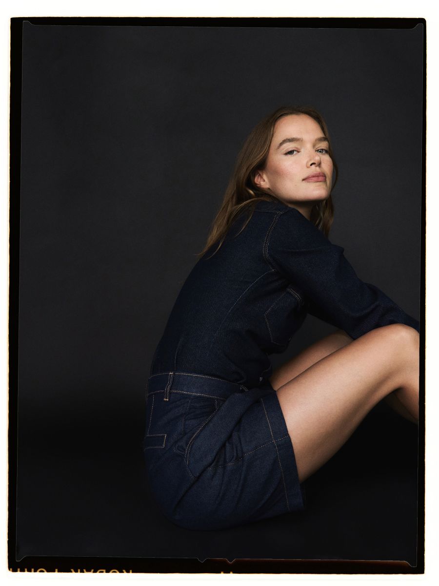 Bermudashorts i denim - navyblå - RESERVED