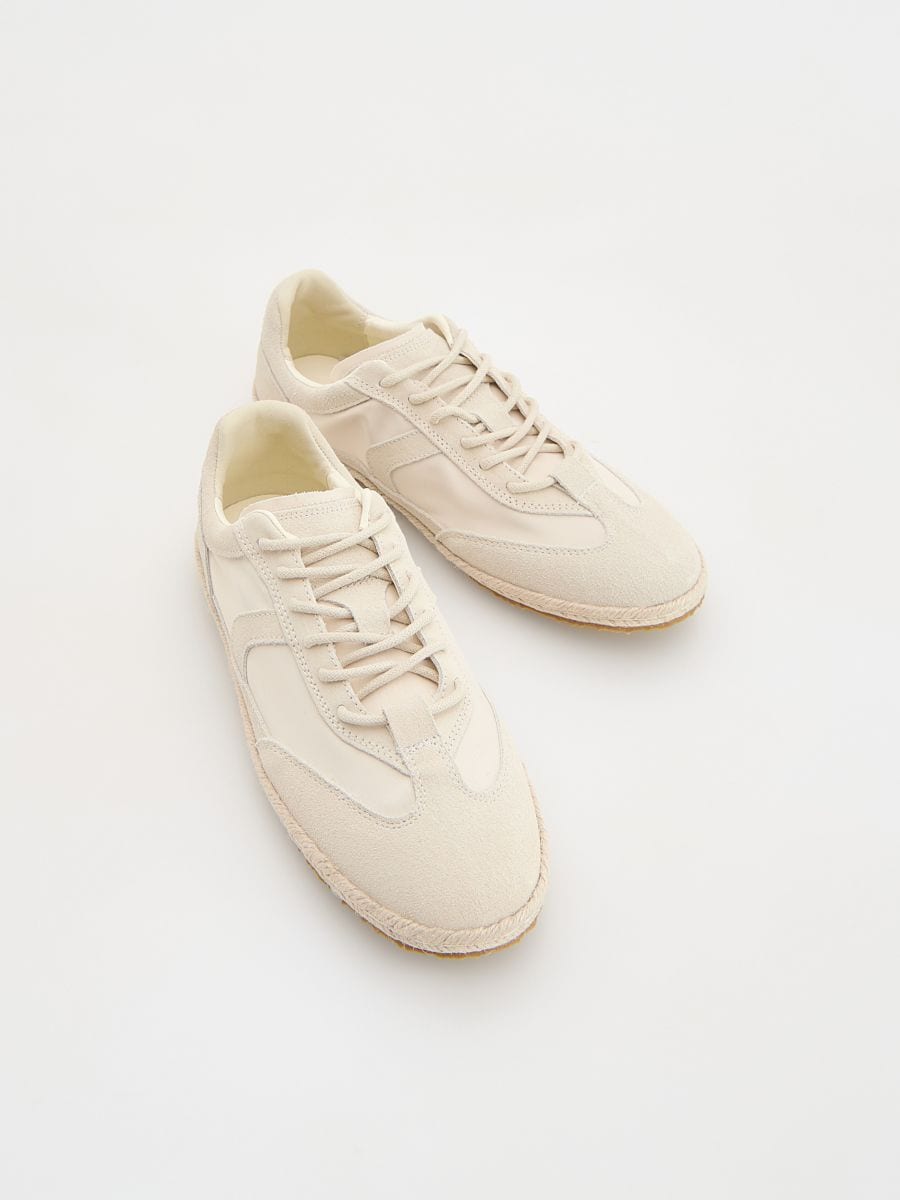Combined materials sneakers - beige - RESERVED - 2