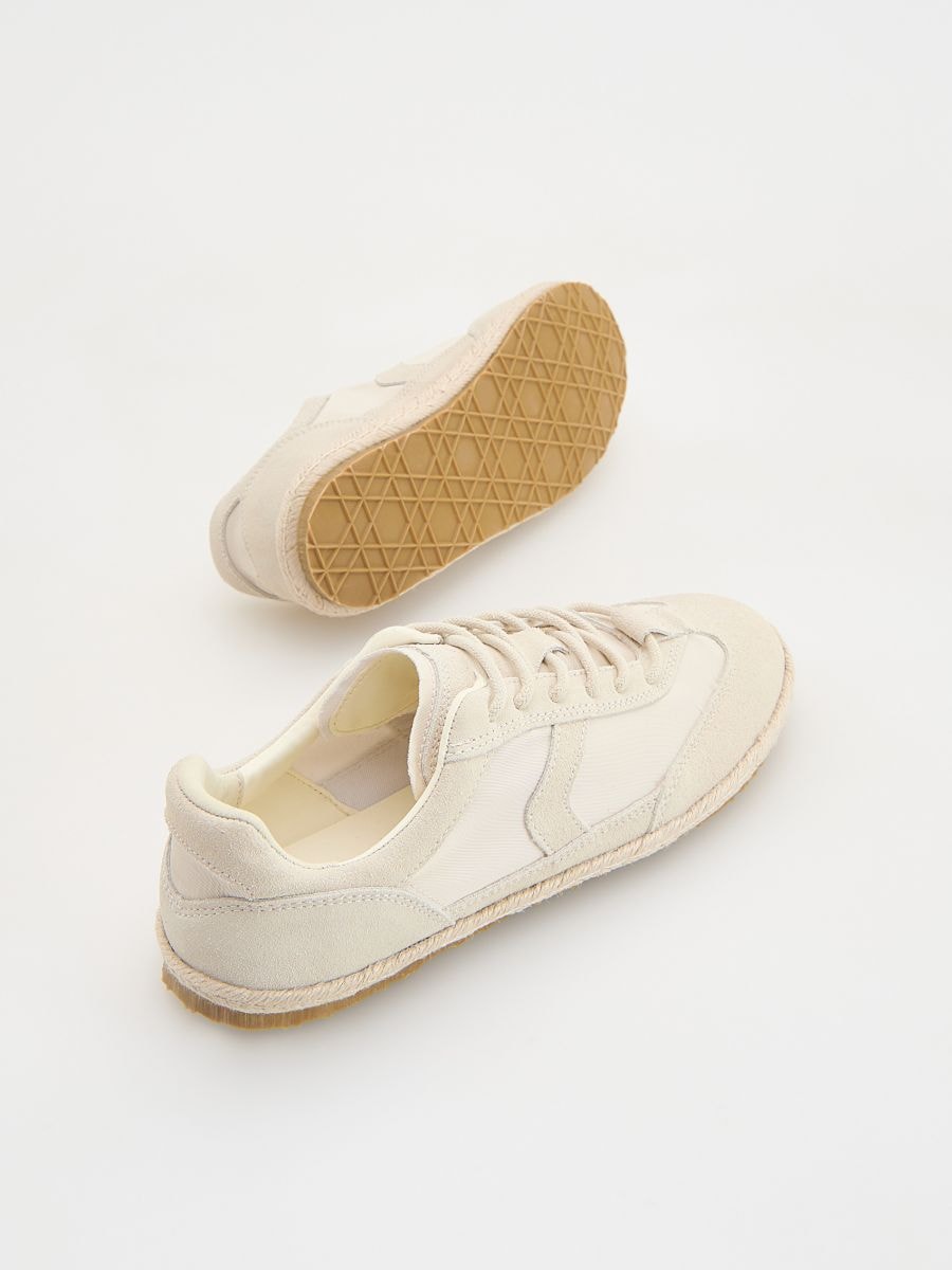 Combined materials sneakers - beige - RESERVED - 4