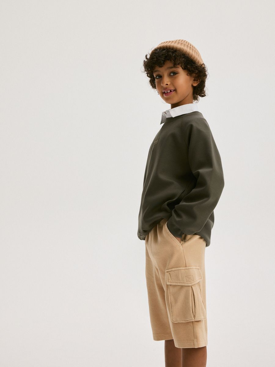 Strukturelle cargoshorts - hvedefarve - RESERVED - 4