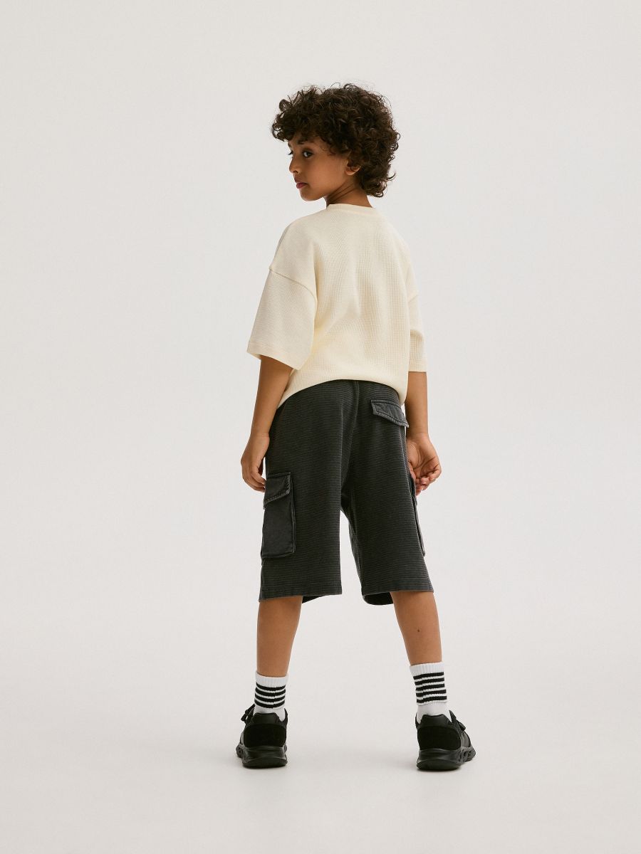 Structural cargo shorts - dark grey - RESERVED - 5