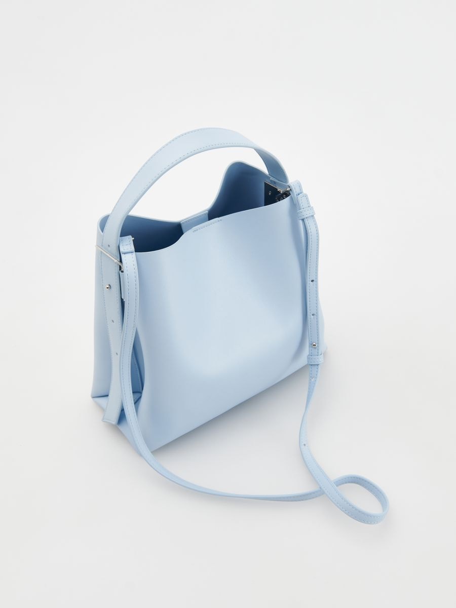 Crossbody torba s ručkom - steel blue - RESERVED - 4