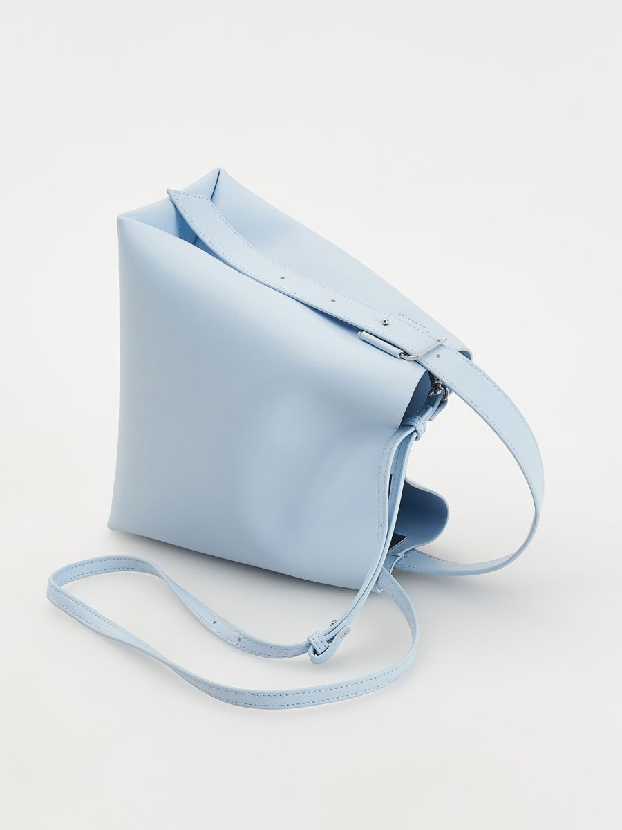 Crossbody torba s ručkom - steel blue - RESERVED - 5