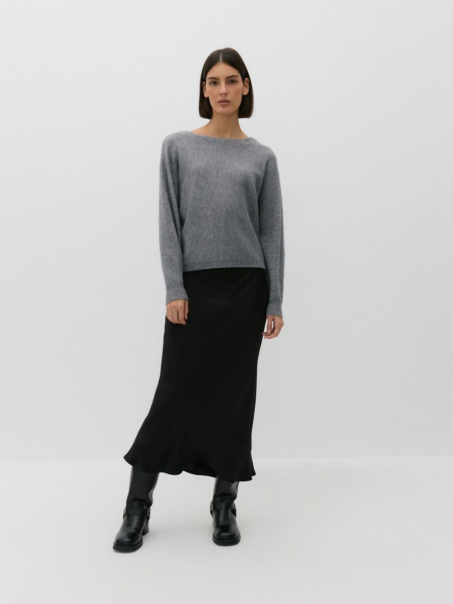 Plain jumper - mid grey - RESERVED - 2