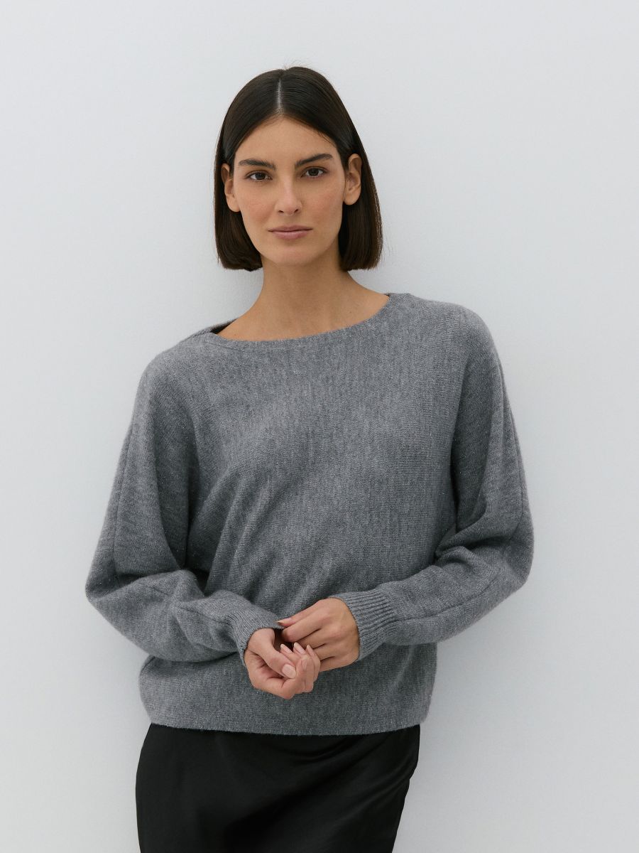 Plain jumper - mid grey - RESERVED - 3