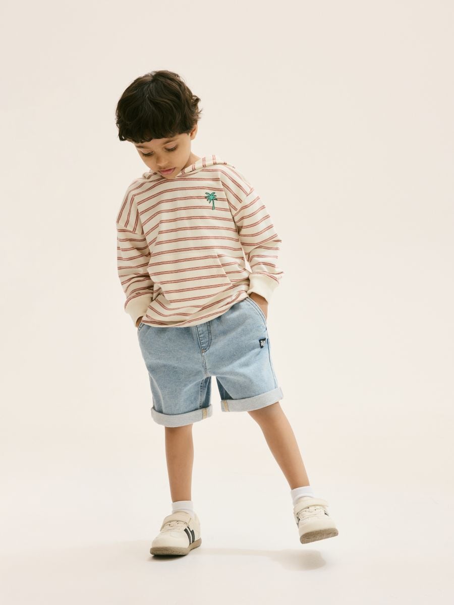 Gestreiftes Langarmshirt - creme - RESERVED - 4
