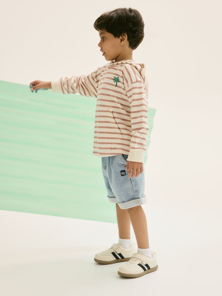 Gestreiftes Langarmshirt - creme - RESERVED - 5