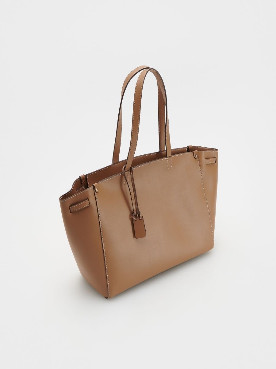 Bag with contrasting stitching - golden brown - RESERVED - 3