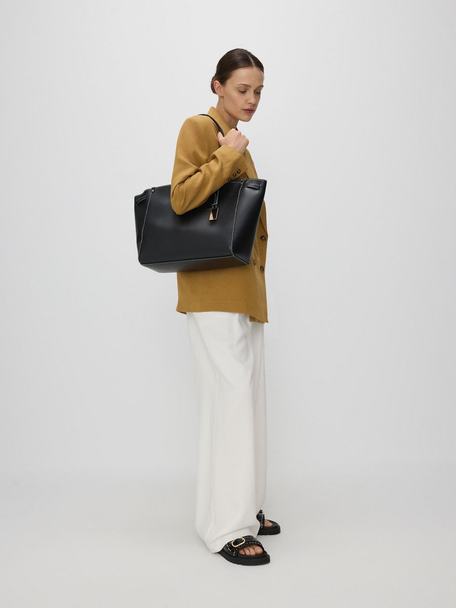 Bag with contrasting stitching - black - RESERVED - 2