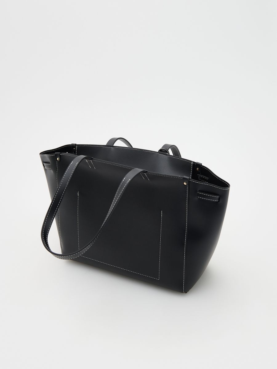 Bag with contrasting stitching - black - RESERVED - 5