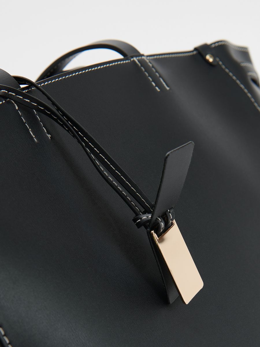 Bag with contrasting stitching - black - RESERVED - 6