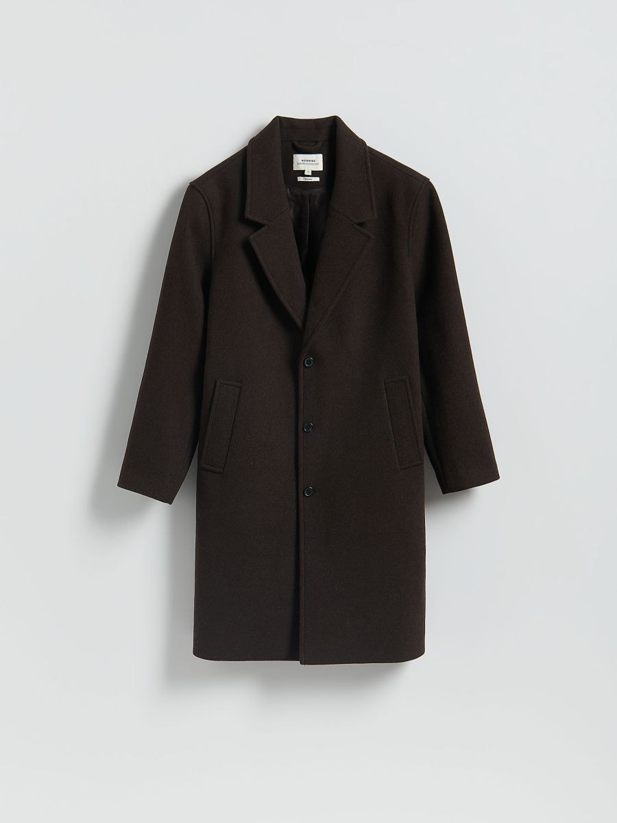 Wool blend coat - brown - RESERVED