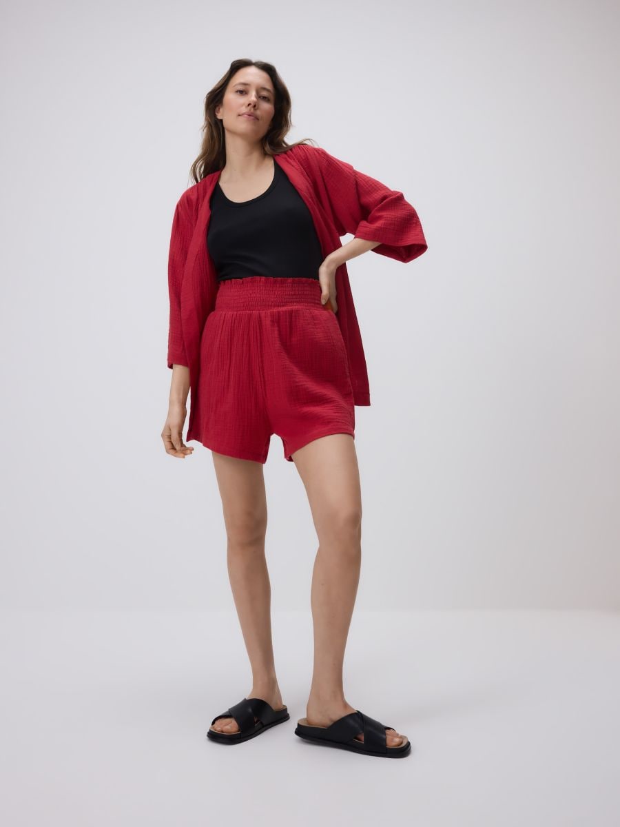 Muslin shorts - spicy red - RESERVED - 2