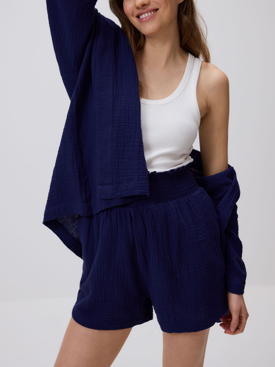 Muslin shorts - navy - RESERVED - 3