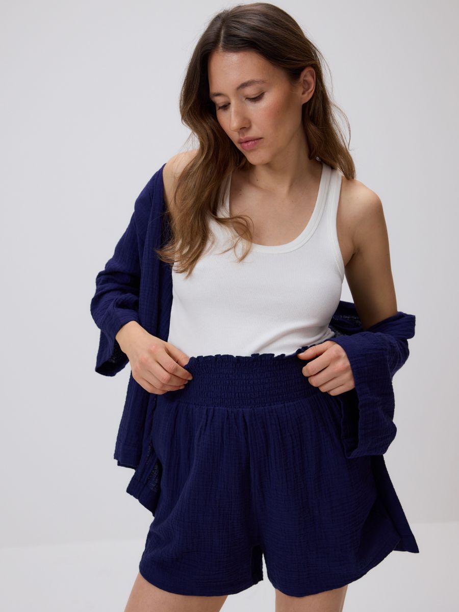 Muslin shorts - navy - RESERVED - 5