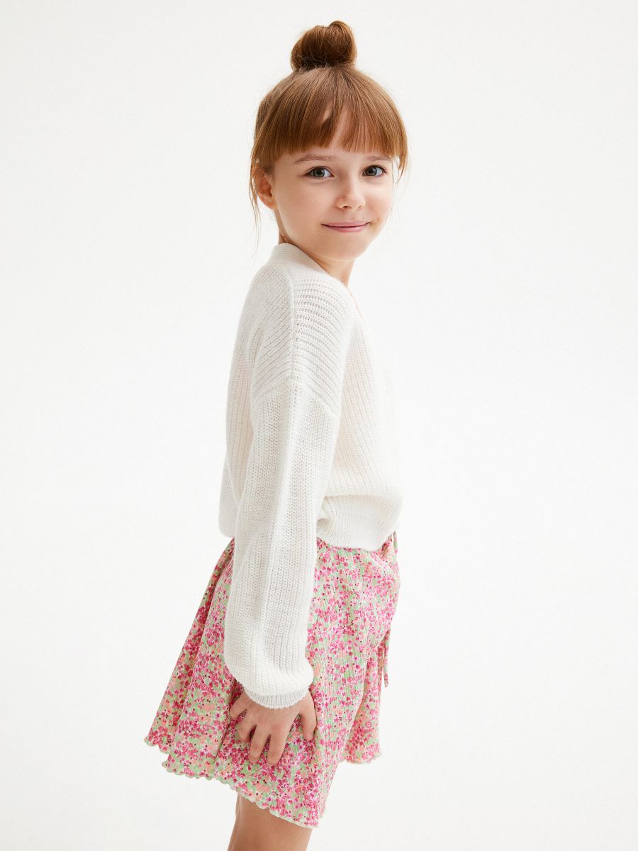 Cardigan with buttons - cream - RESERVED - 5