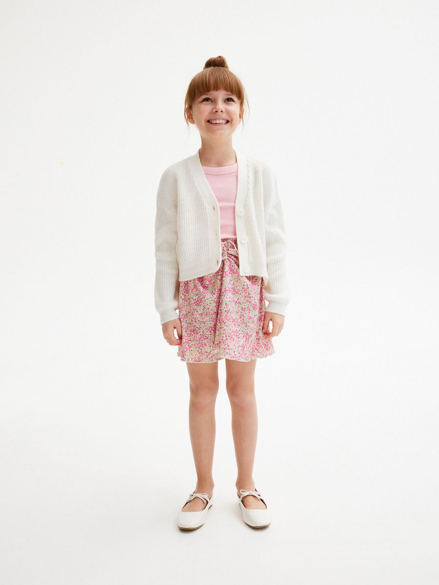 Cardigan with buttons - cream - RESERVED - 4