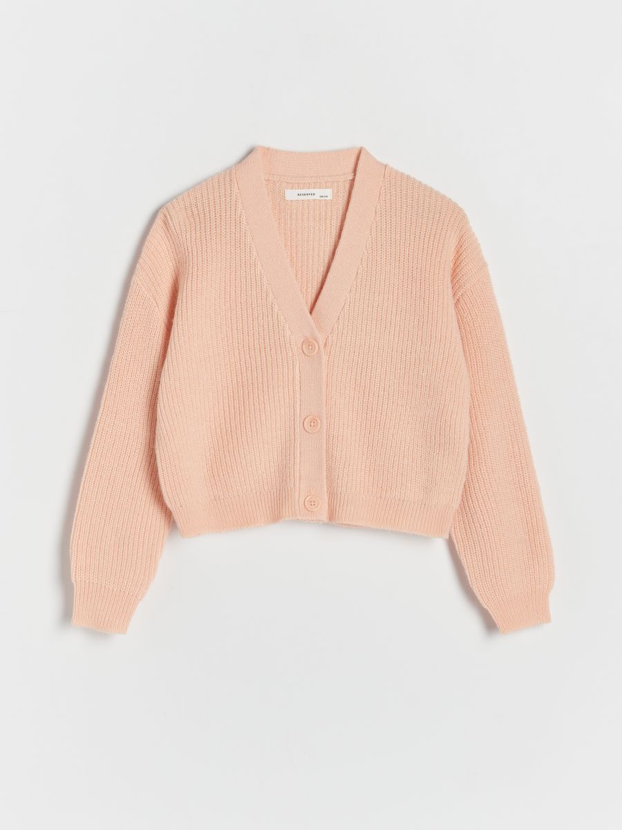 Cardigan with buttons - light orange - RESERVED - 2