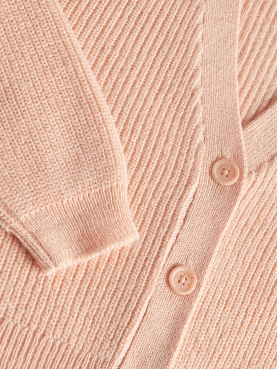 Cardigan with buttons - light orange - RESERVED - 4