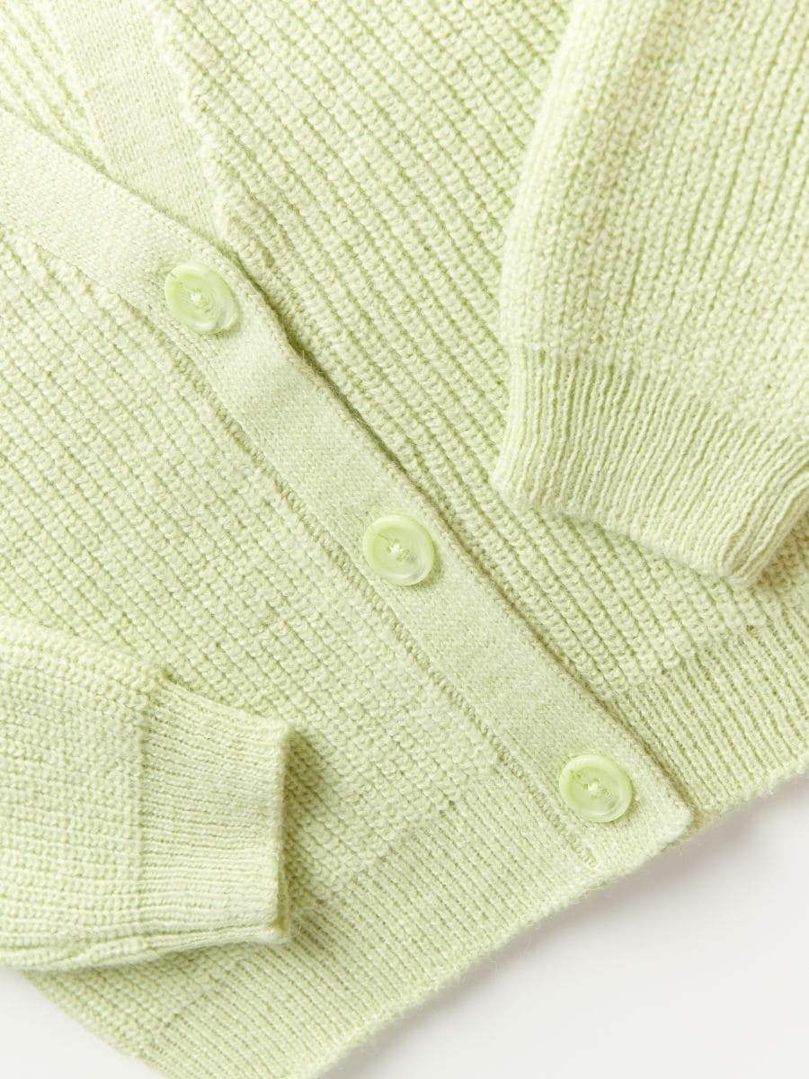 Cardigan with buttons - yellow green - RESERVED - 4