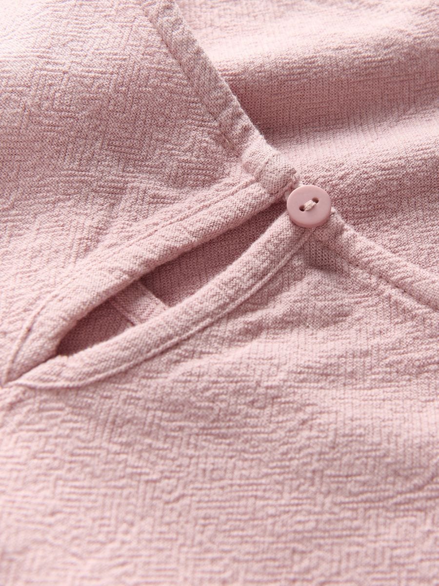 Viscose blouse with linen blend - dusty rose - RESERVED - 3