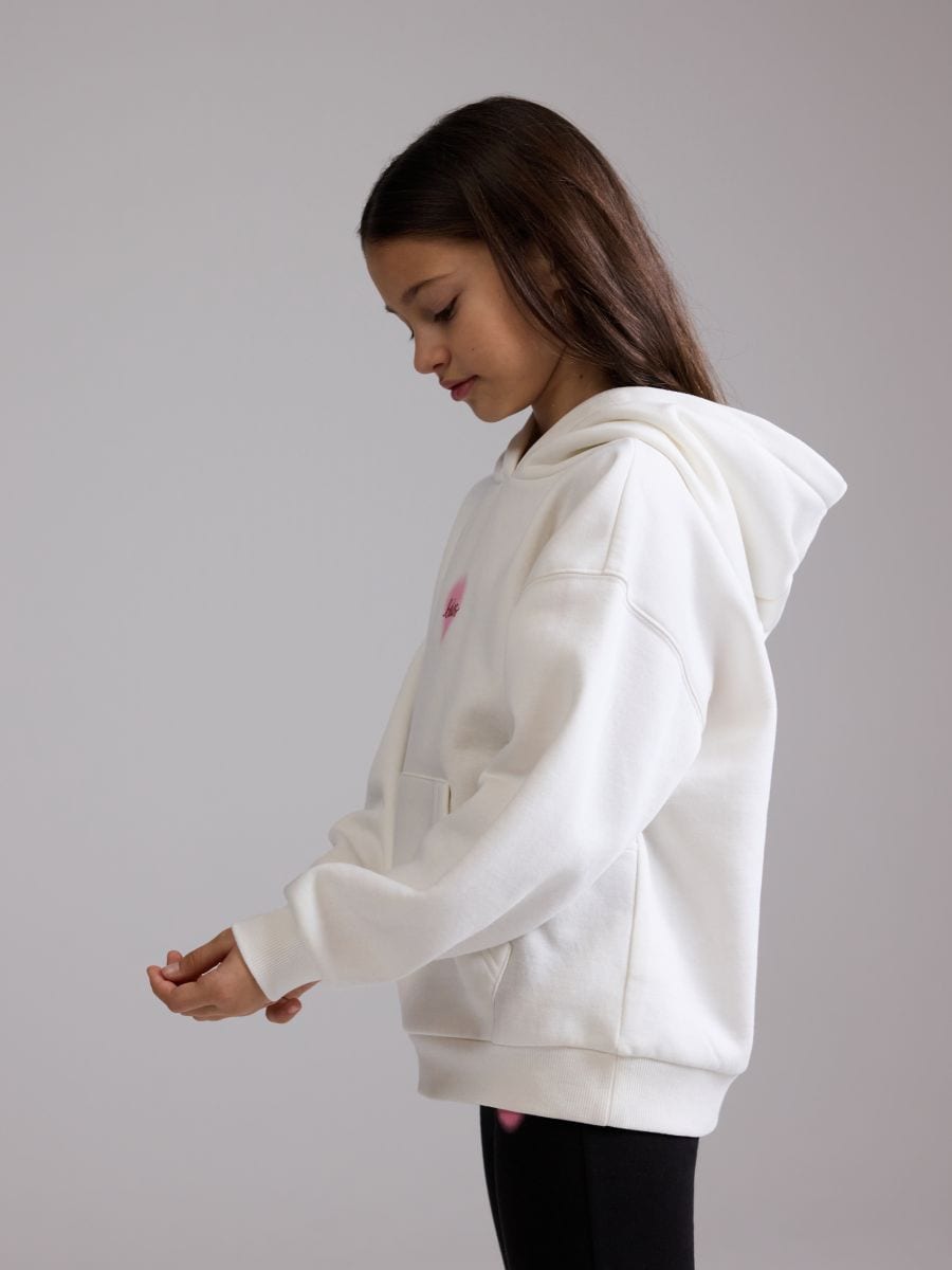 Cotton rich sweatshirt with print - cream - RESERVED - 7