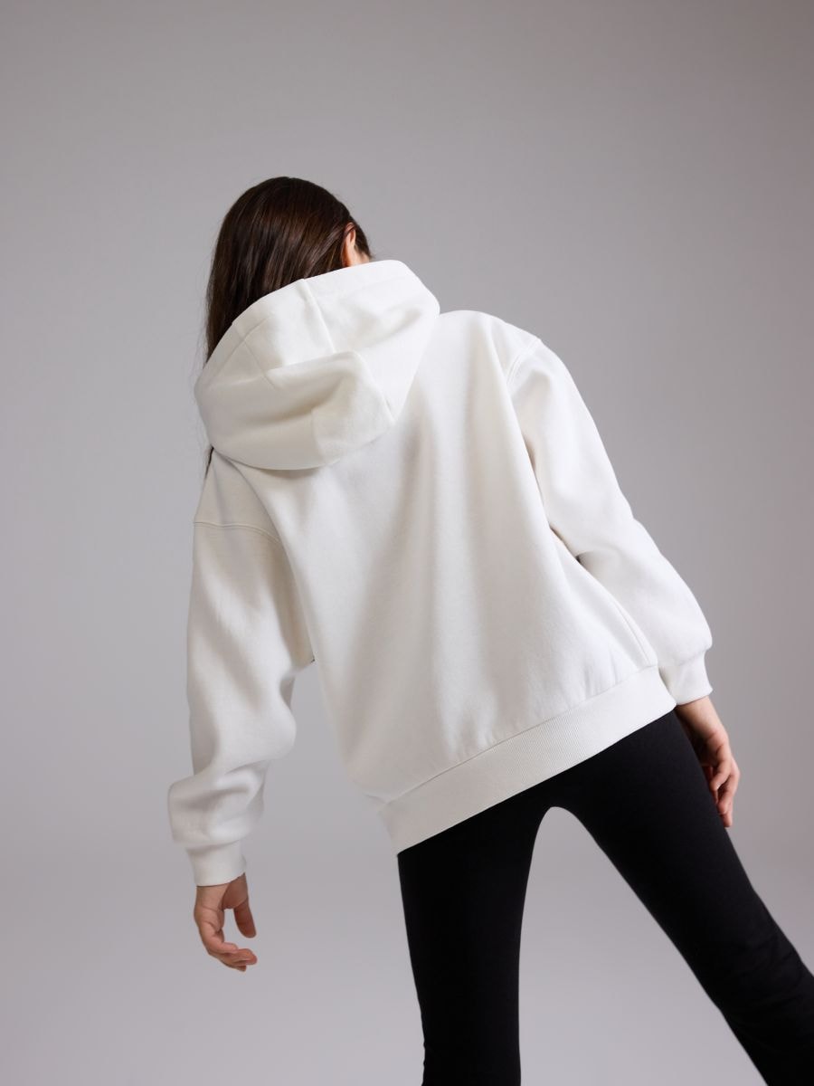 Cotton rich sweatshirt with print - cream - RESERVED - 9