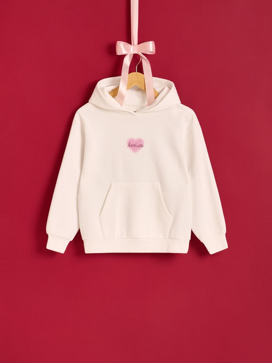 Cotton rich sweatshirt with print - cream - RESERVED - 3