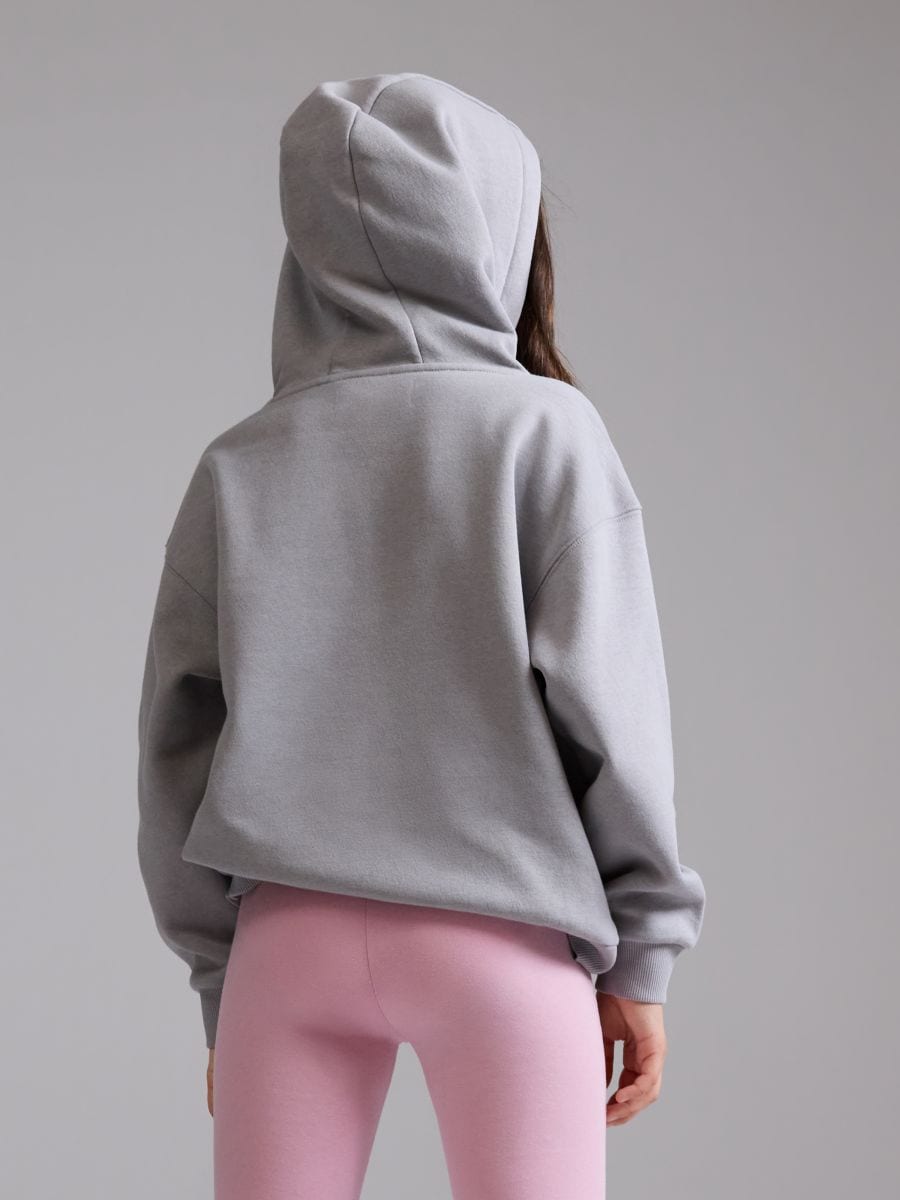 Cotton rich sweatshirt with print - light grey - RESERVED - 7