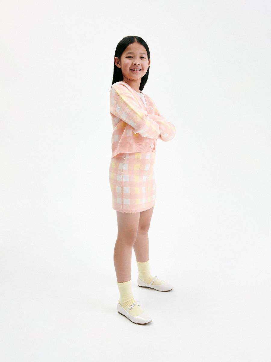 Jersey check skirt - multicolor - RESERVED - 2