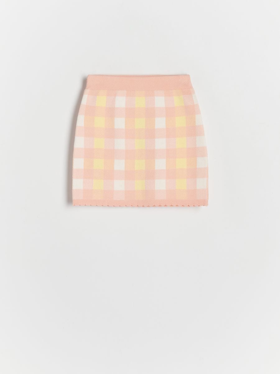 Jersey check skirt - multicolor - RESERVED - 3