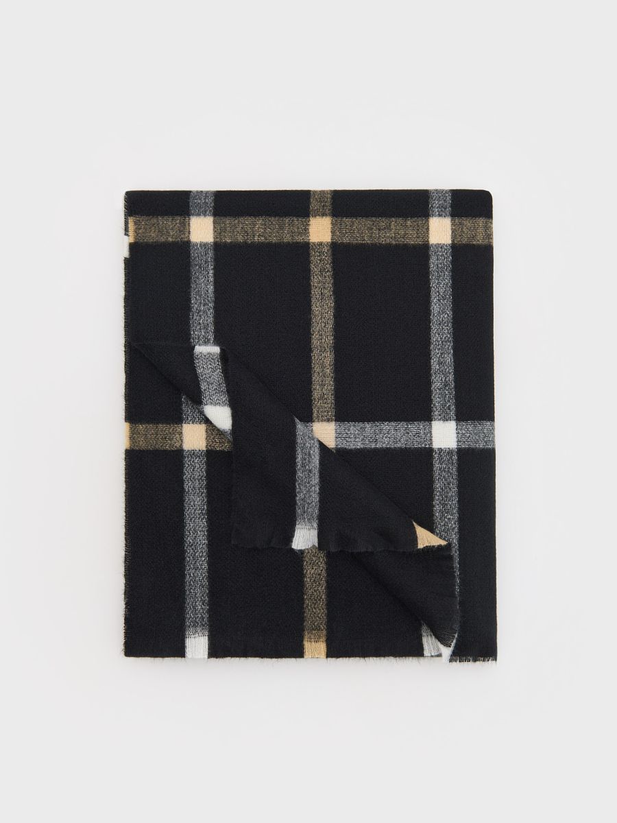 Viscose blend scarf - black - RESERVED - 2