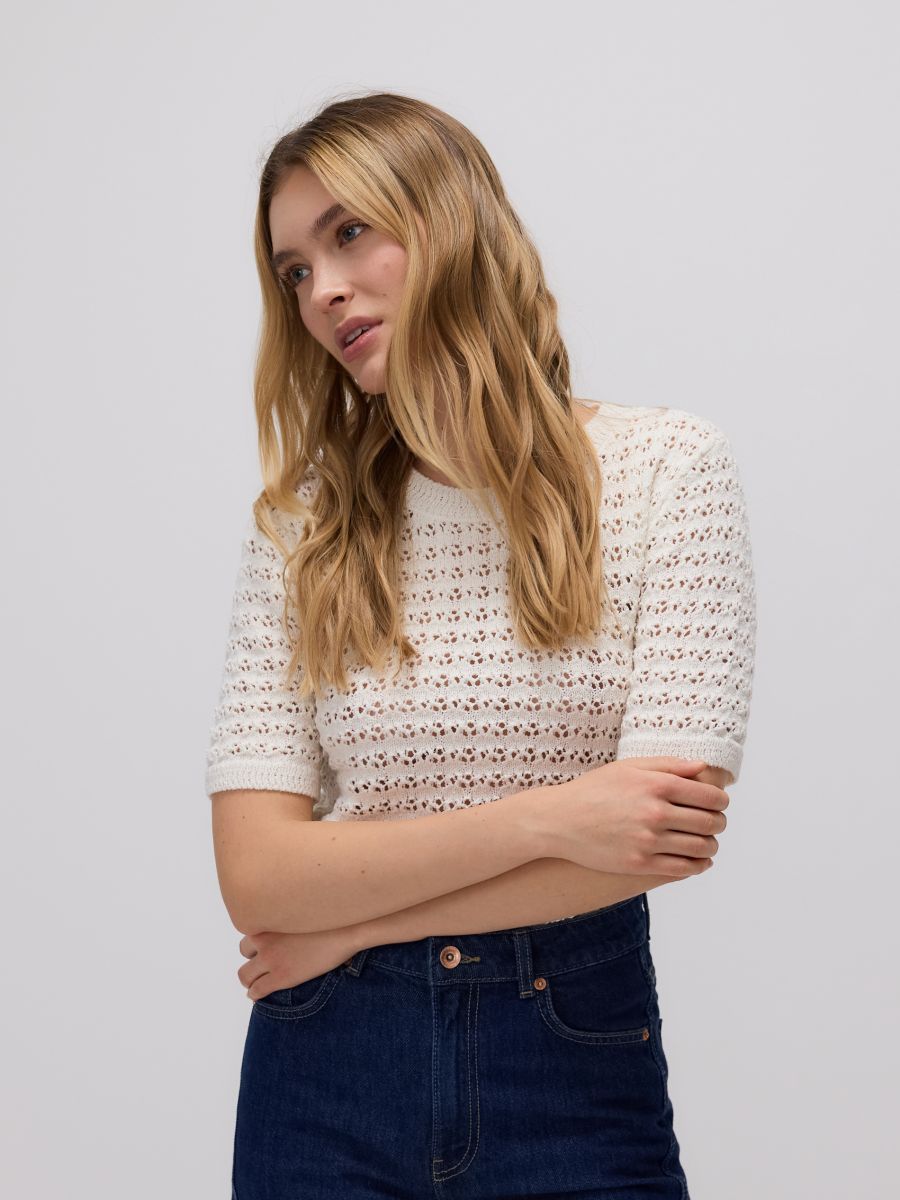 LADIES` BLOUSE - cream - RESERVED - 2