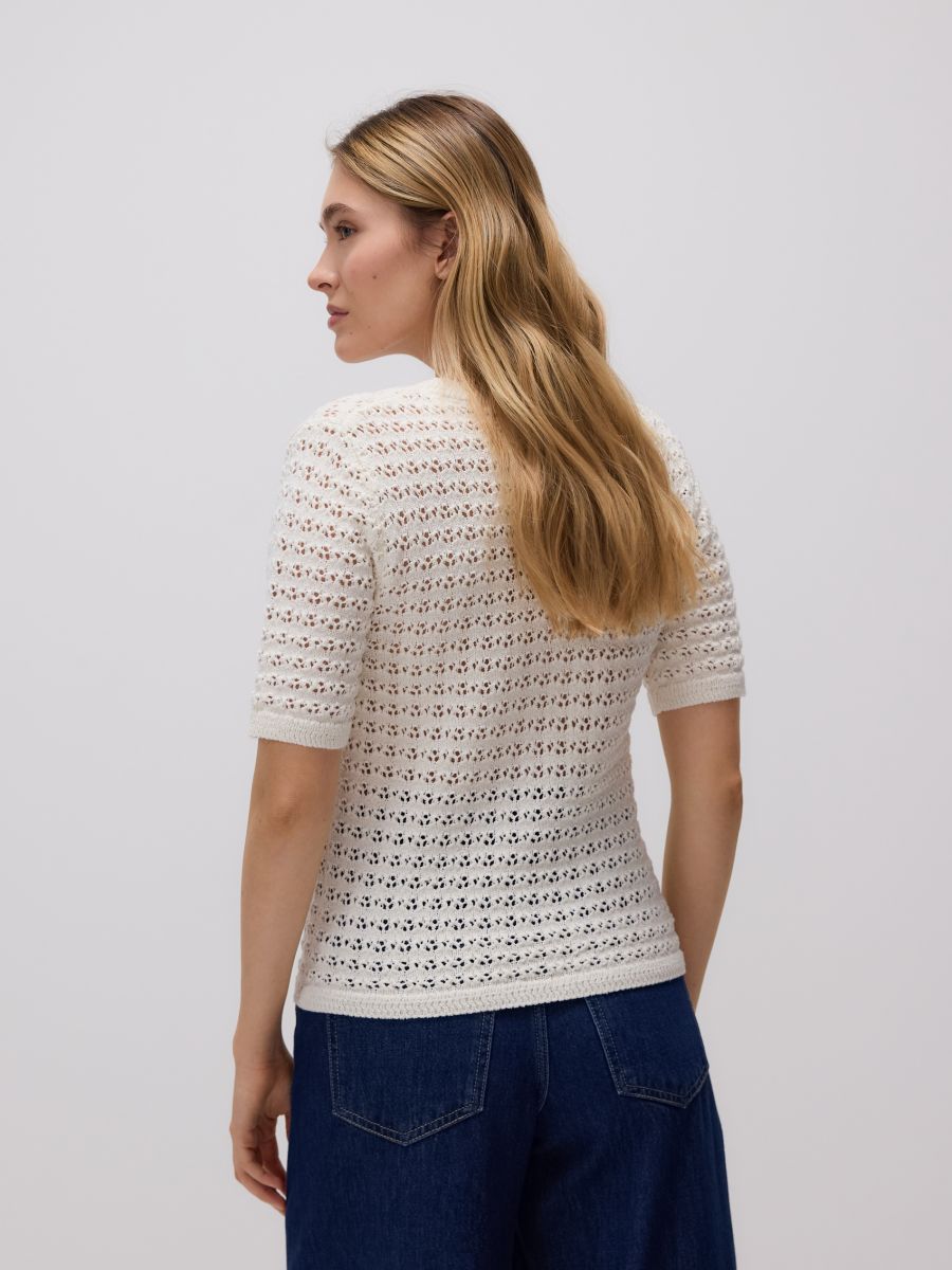 LADIES` BLOUSE - cream - RESERVED - 5