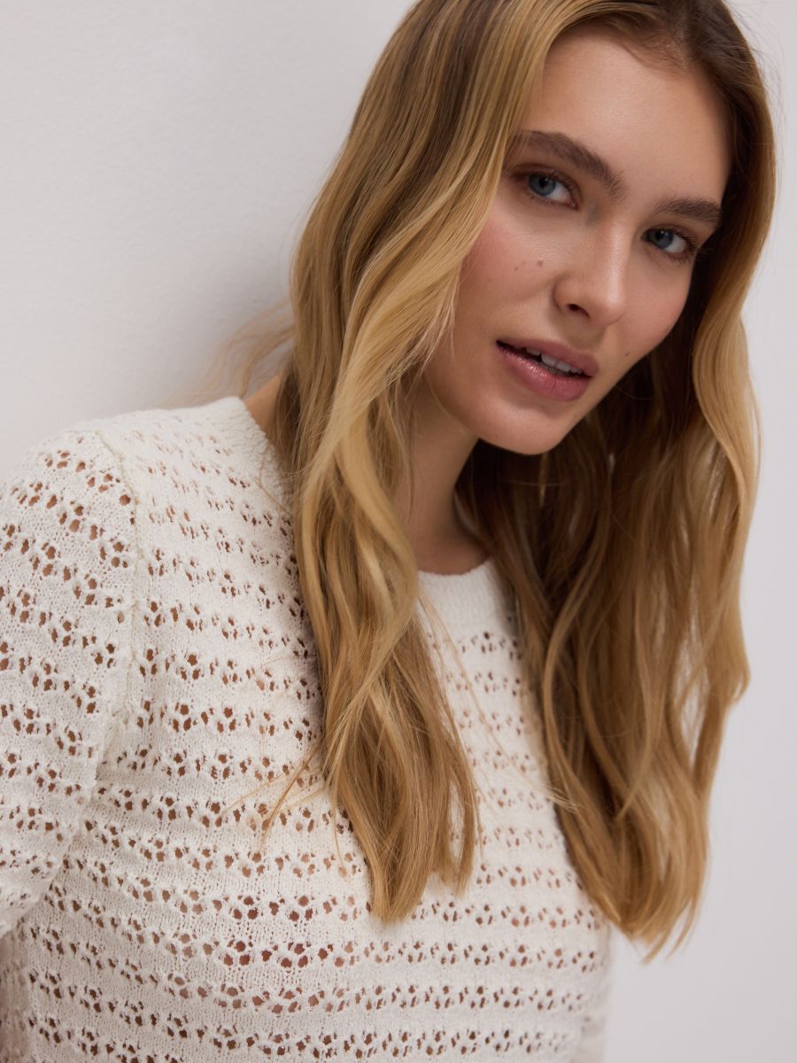 LADIES` BLOUSE - cream - RESERVED - 4