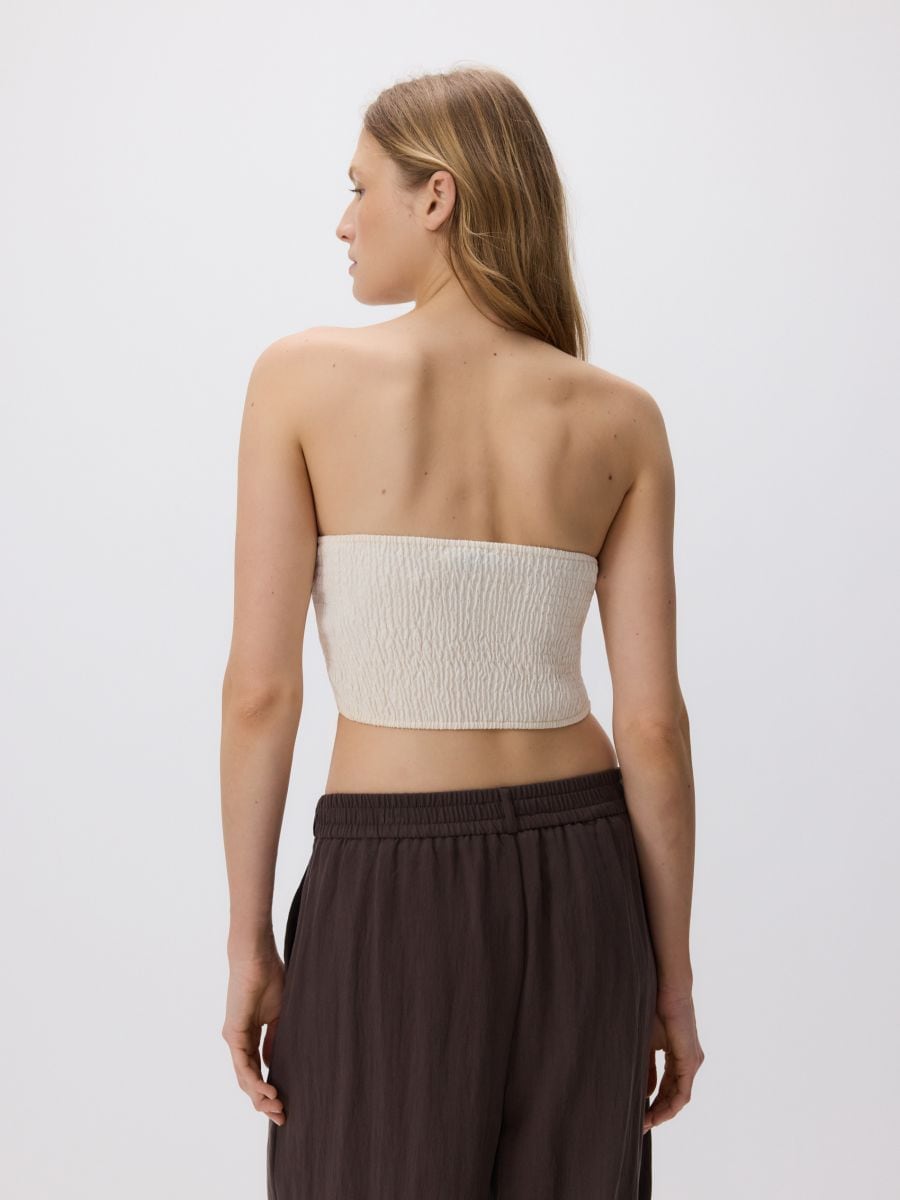 Asymmetric viscose rich top - nude - RESERVED - 2