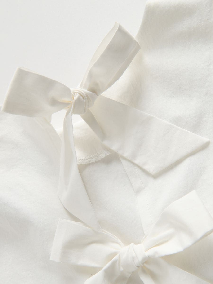 Blouse with back ties - white - RESERVED - 6