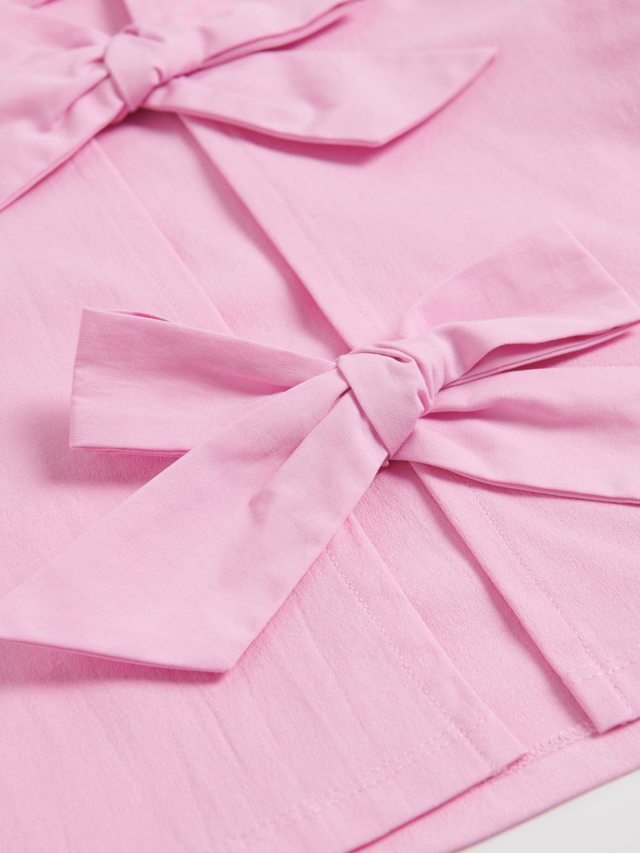 Blouse with back ties - pastel pink - RESERVED - 6