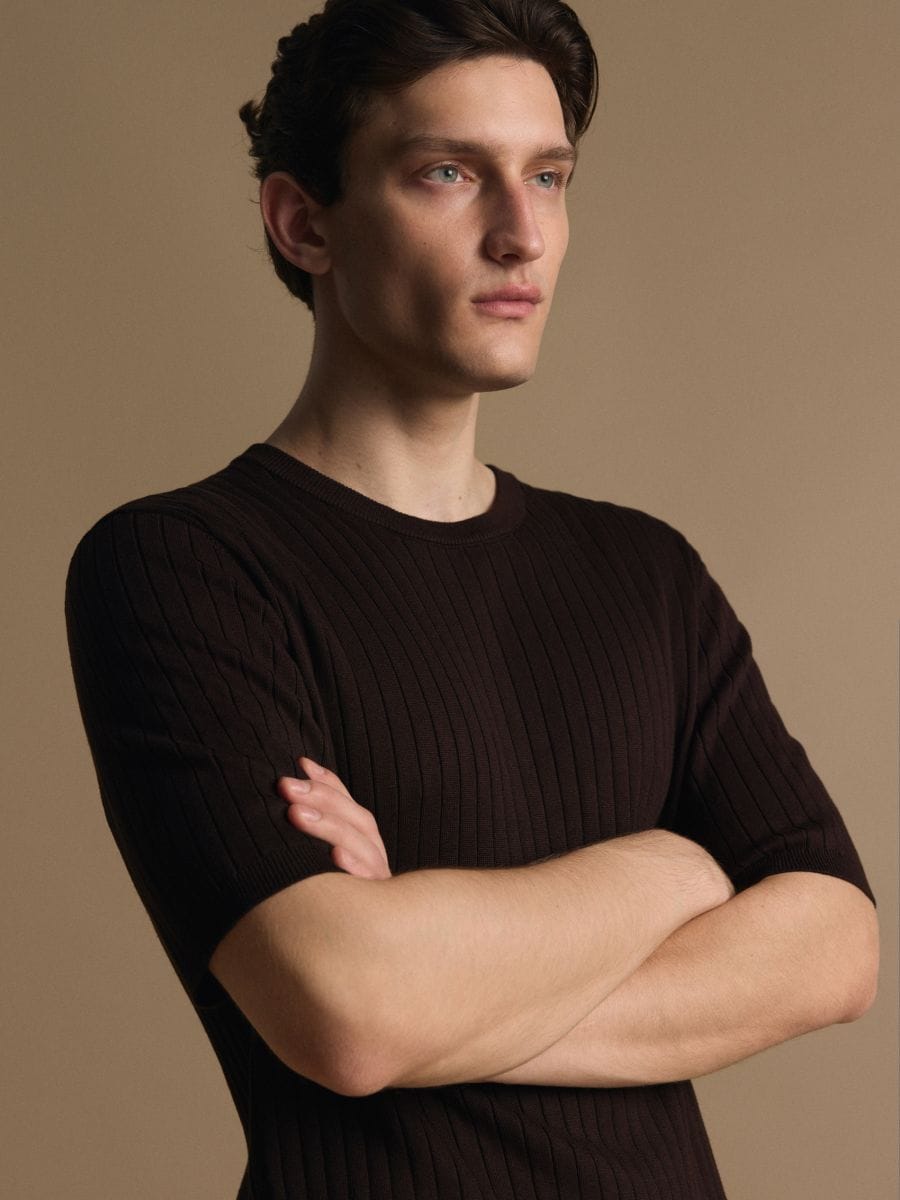 MEN`S T-SHIRT - brown - RESERVED