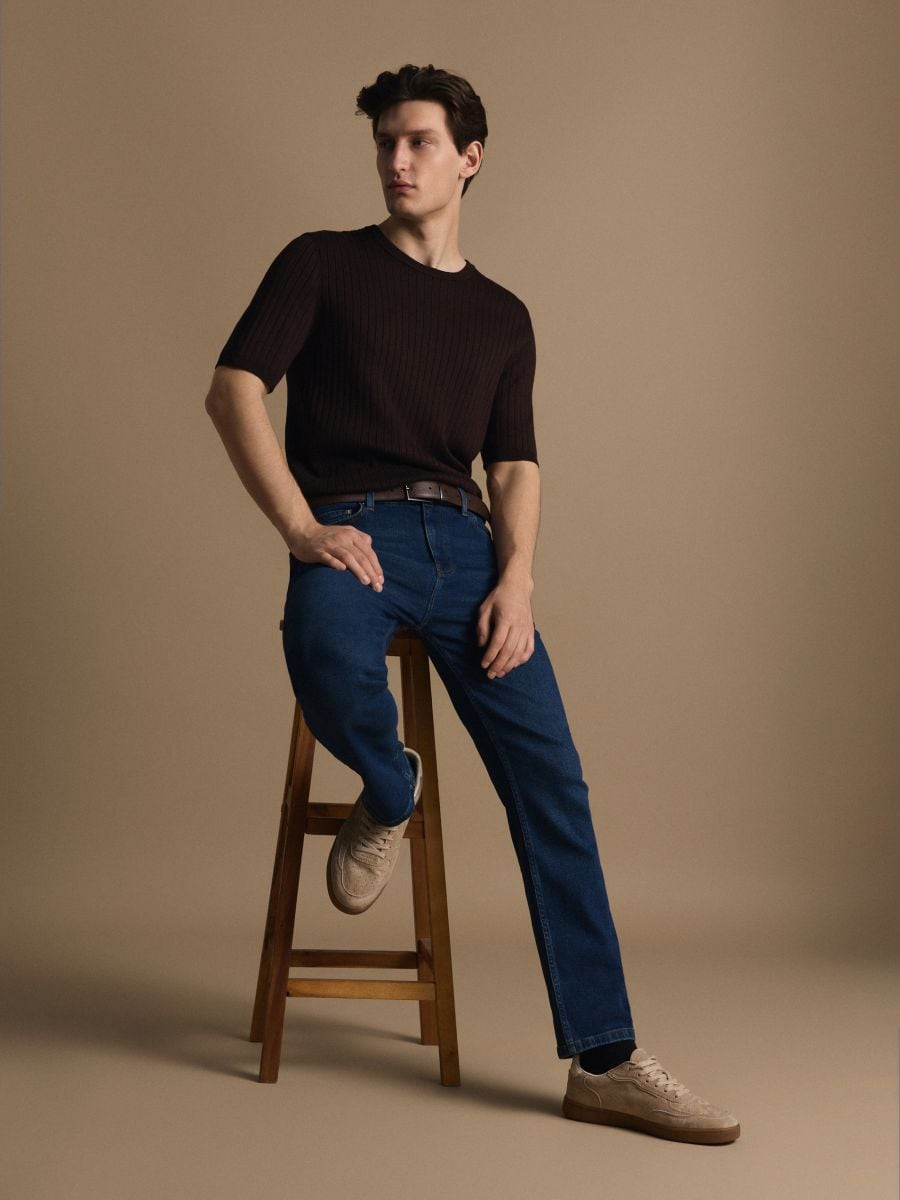 Majica s CIRCULOSE® mešanico - rjava - RESERVED