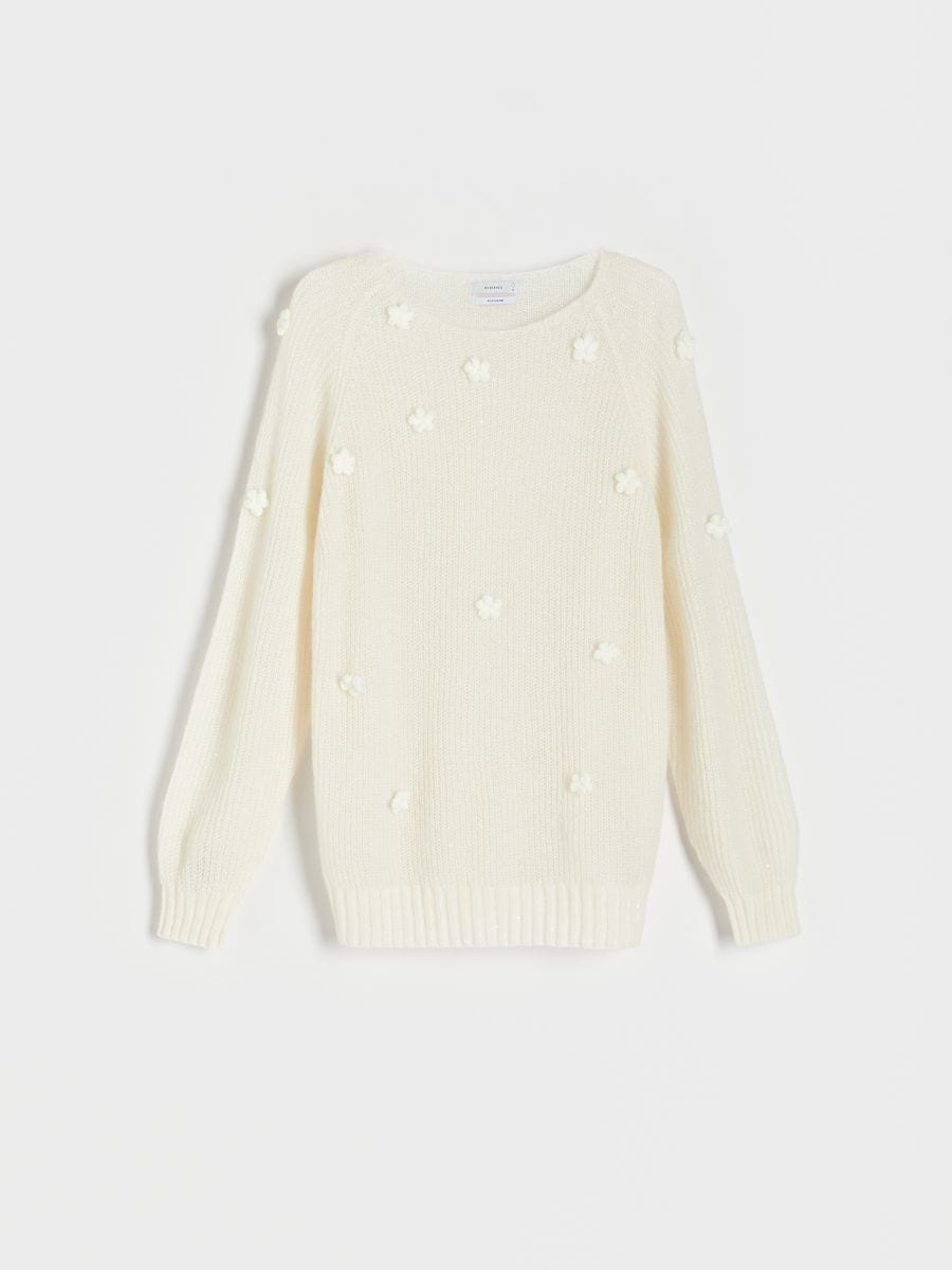 Alpaca wool blend jumper - white - RESERVED - 5