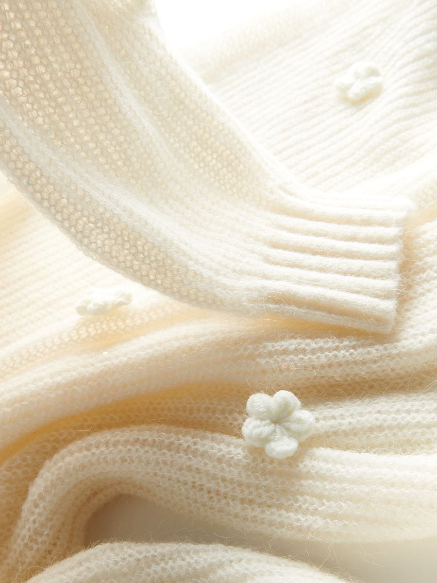 Alpaca wool blend jumper - white - RESERVED - 6