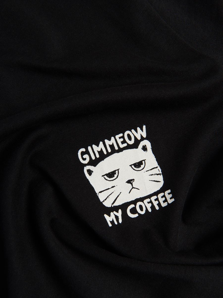 Regular fit printed T-shirt - black - RESERVED - 2