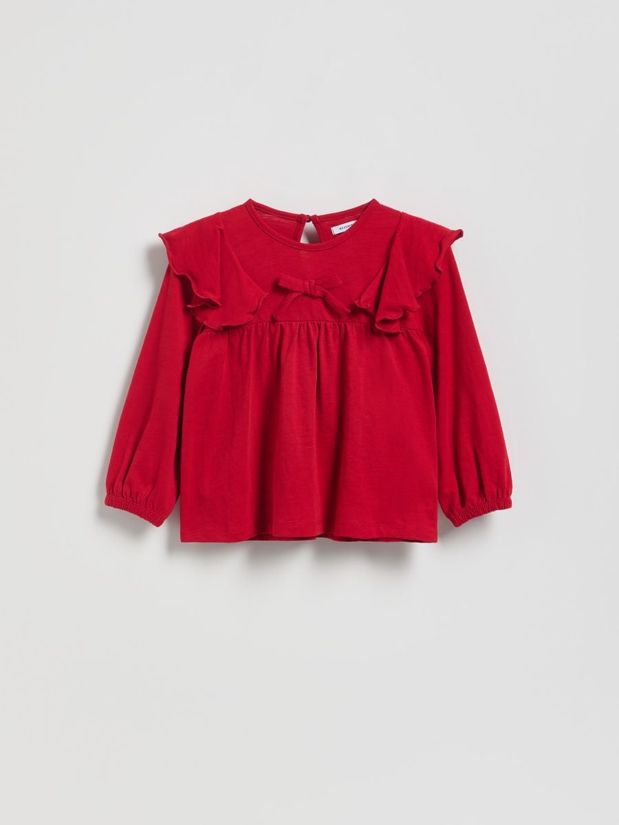 Top with frills - red - RESERVED
