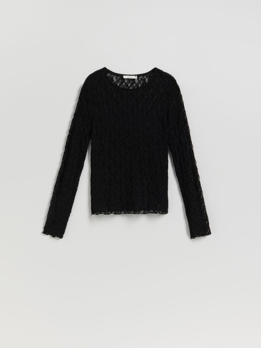 Lace blouse - black - RESERVED
