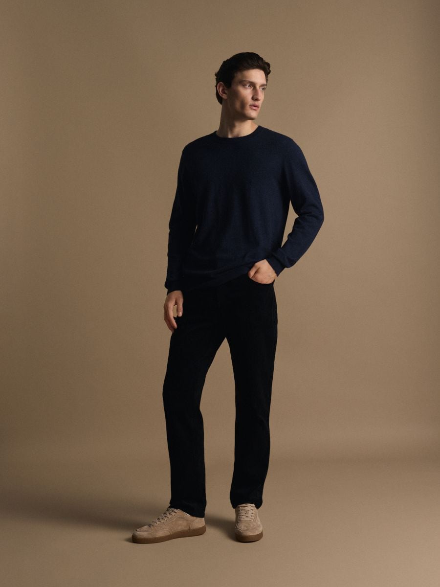Pullover mit Kaschmiranteil - marineblau  - RESERVED
