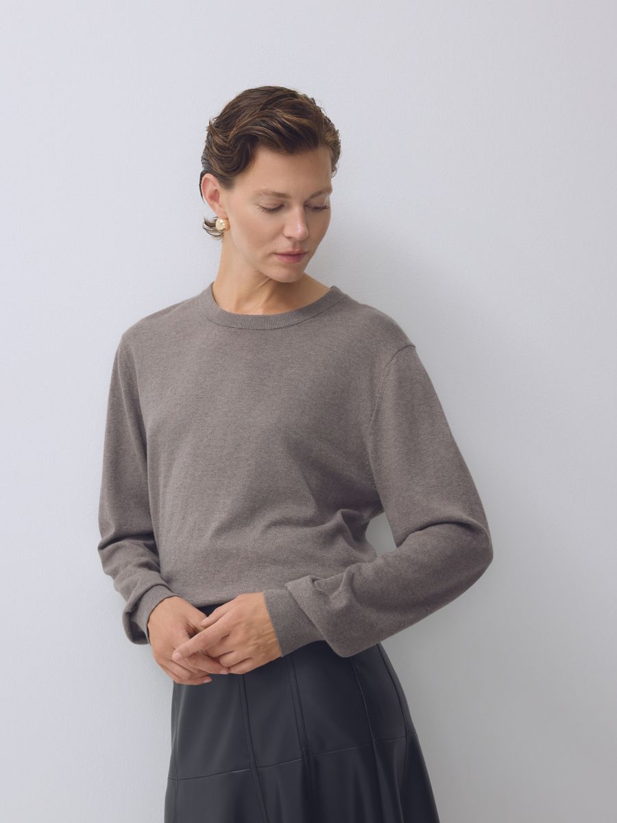 Cashmere blend jumper - beige - RESERVED