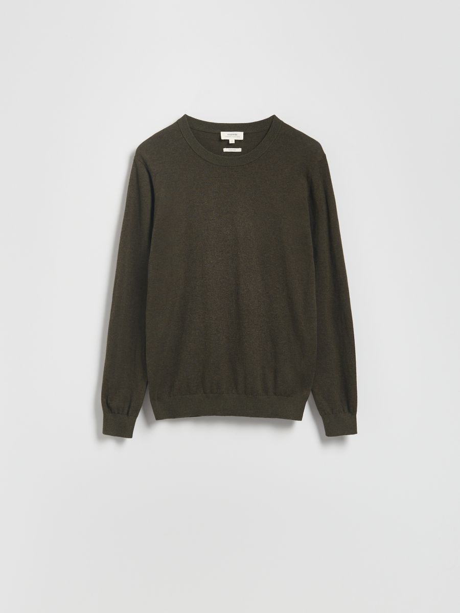 Cashmere blend jumper - green - RESERVED