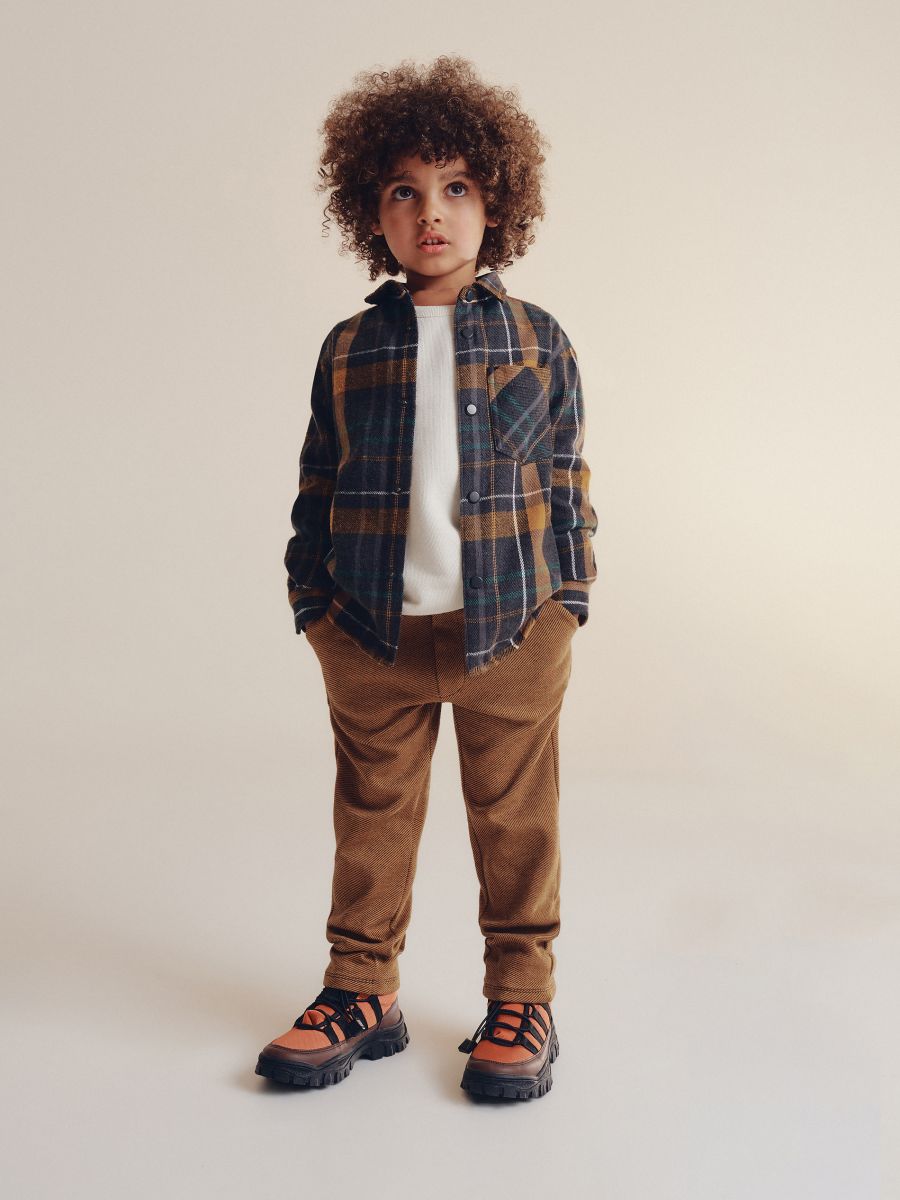 Elegant trousers with pockets - golden brown - RESERVED - 3