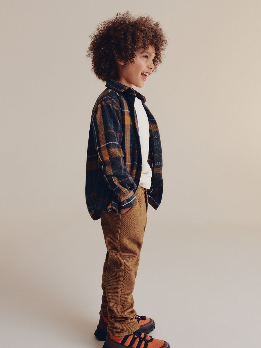 Elegant trousers with pockets - golden brown - RESERVED - 5